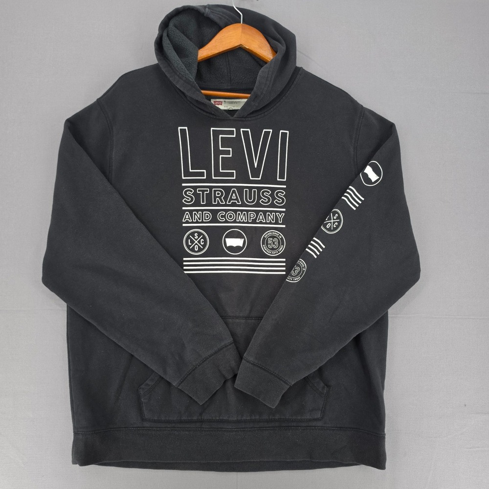 Levis Mens XXL Black Graphic Hoodie. A2